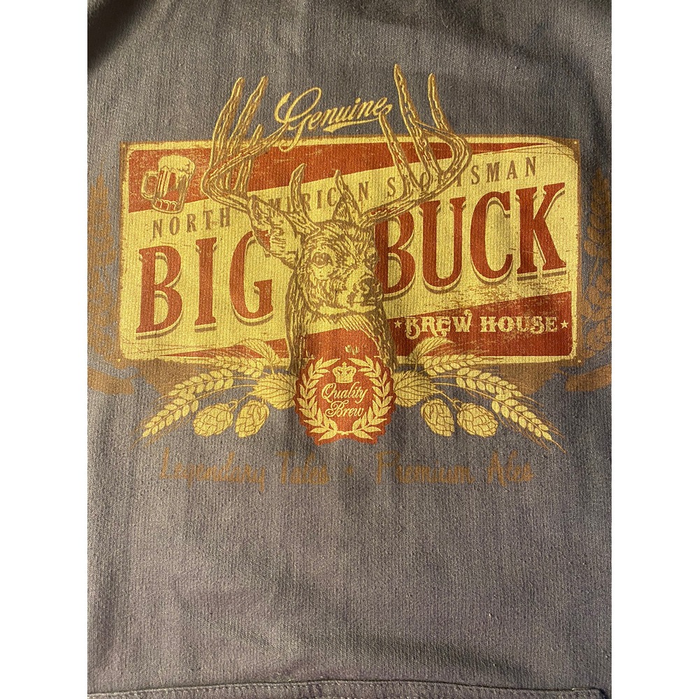 Canyon Creek North American Sportsman Big Buck Brew House Hoodie Gray Size M - Picture 2 of 12